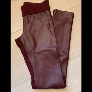 Club Monaco faux leather leggings